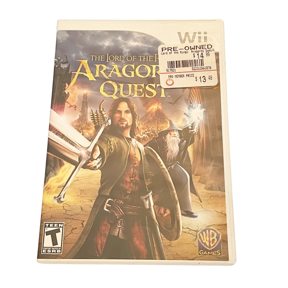 Nintendo Wii Lord of the Rings: Aragorn’s Quest DVD Video Game